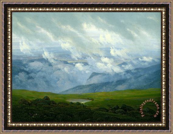Caspar David Friedrich Drifting Clouds Framed Print