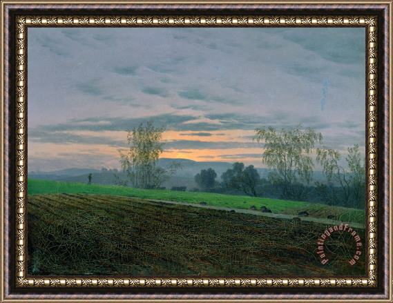 Caspar David Friedrich Ploughed Field Framed Painting