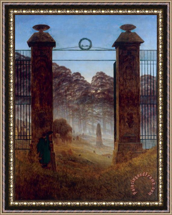 Caspar David Friedrich The Cemetery Framed Painting