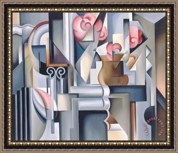 Catherine Abel Still Life with Brown Jug Framed Painting