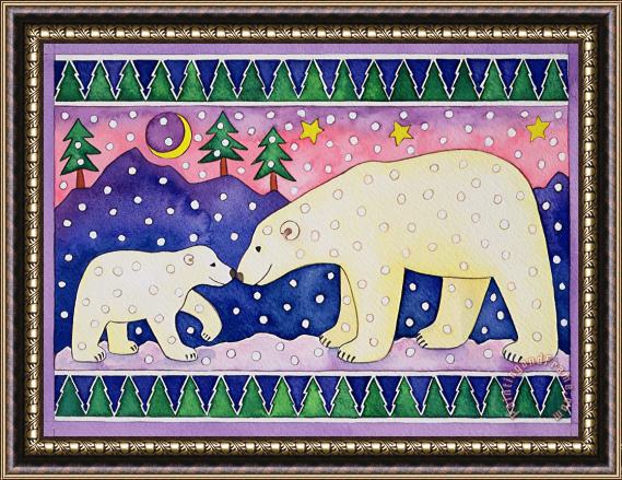 Cathy Baxter Polar Bears Framed Painting