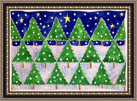 Cathy Baxter Stars And Snow Framed Print