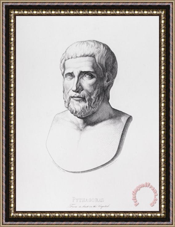 CC Perkins Portrait Of Pythagoras Framed Print