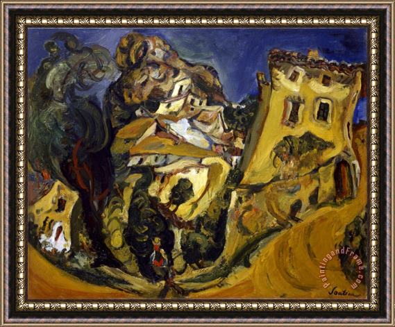 Chaim Soutine Landscape at Cagnes Framed Painting
