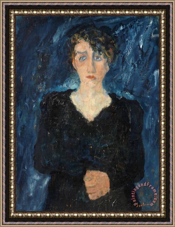 Chaim Soutine Portrait of a Woman Framed Painting