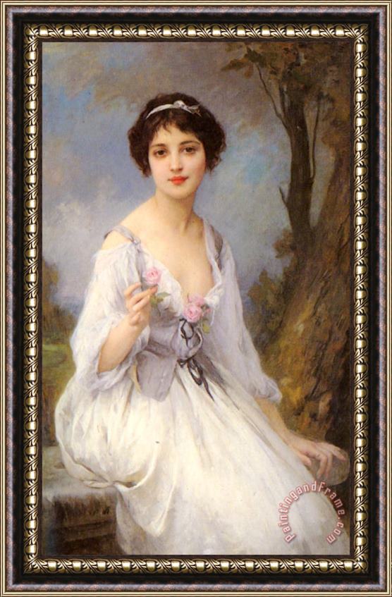 Charles Amable Lenoir The Pink Rose Framed Painting