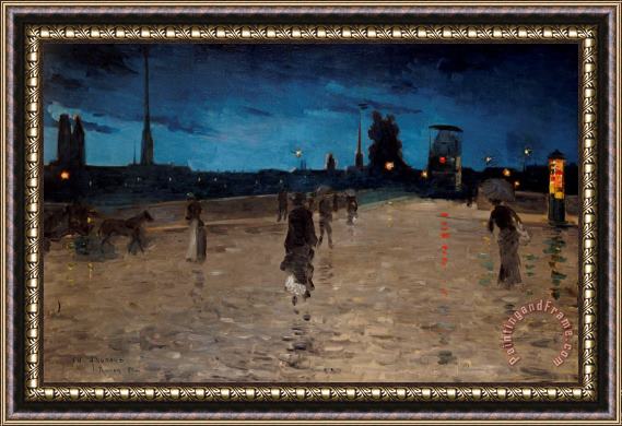 Charles Angrand Le Pont de Pierre Framed Painting