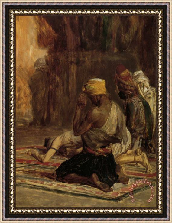 Charles Bargue Prayer in a Mosque Framed Painting