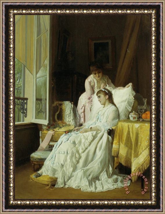 Charles Baugniet The Convalescent Framed Painting