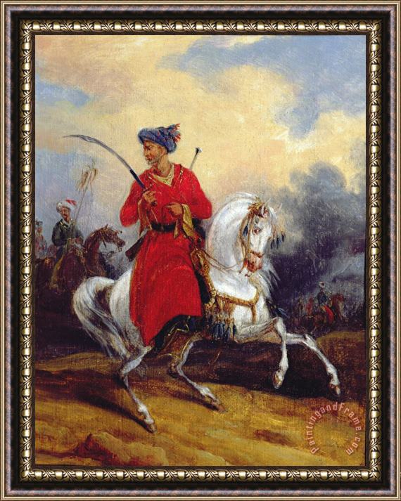 Charles Bellier An Ottoman on Horseback Framed Print