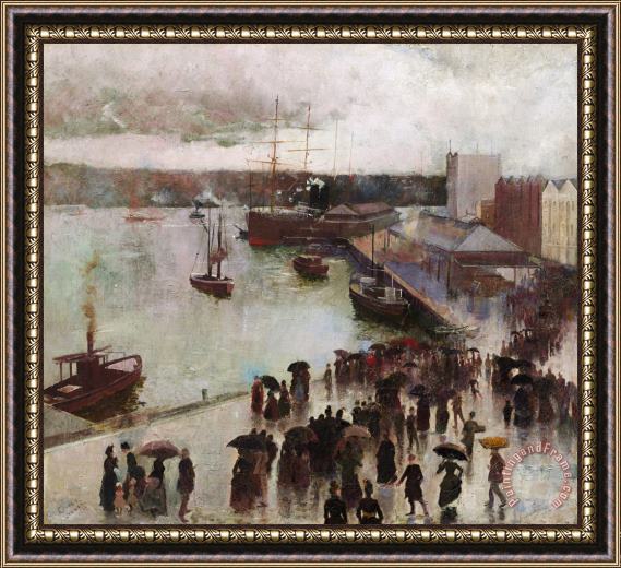 Charles Conder Departure of The Orient, Circular Quay Framed Print