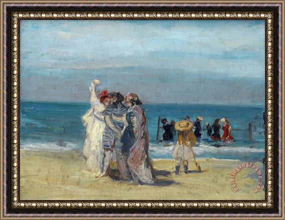 Charles Conder Figures on a Beach Framed Print