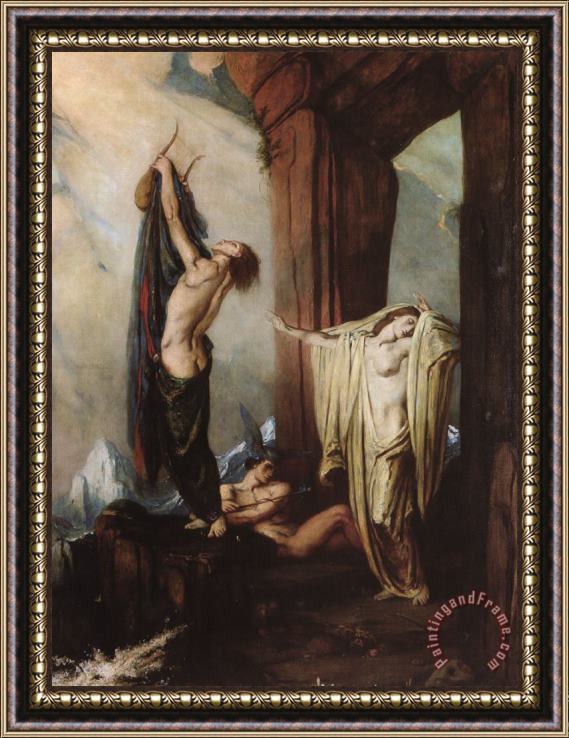 Charles De Sousy Ricketts Orpheus And Eurydice Framed Painting