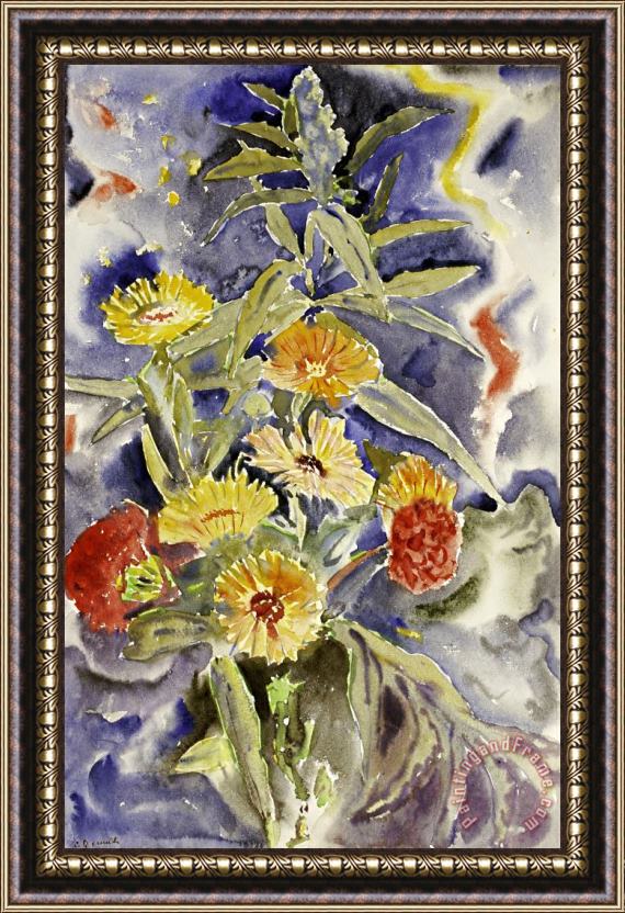 Charles Demuth Spray of Flowers Framed Painting