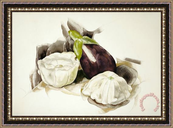 Charles Demuth Still Life with Eggplant And Summer Squash Framed Painting