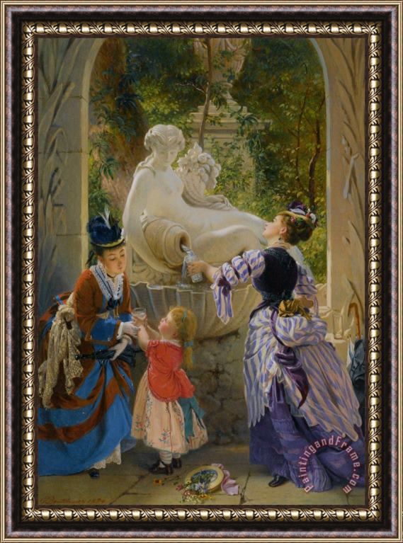 Charles Edouard Boutibonne A La Fontaine Framed Painting