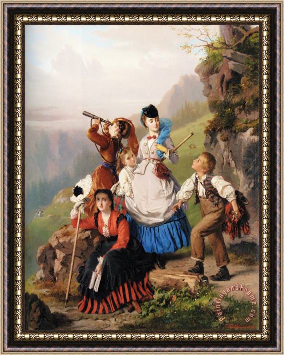 Charles Edouard Boutibonne The Young Mountaineers Framed Painting