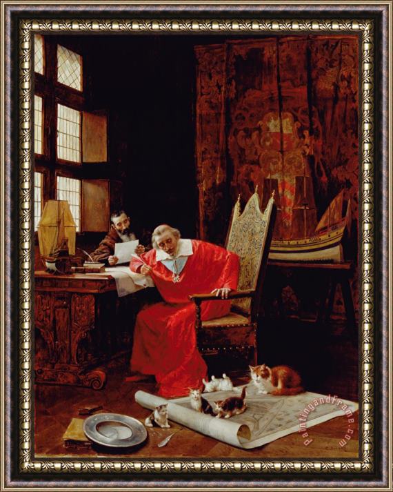 Charles Edouard Delort The Cardinal's Leisure Framed Print