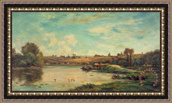 Charles Francois Daubigny On the Loire Framed Painting