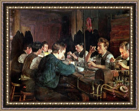 Charles Frederic Ulrich The Glass Blowers Framed Painting