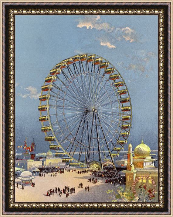 Charles Graham Ferris Wheel, From The World's Fair in Water Colors Framed Print