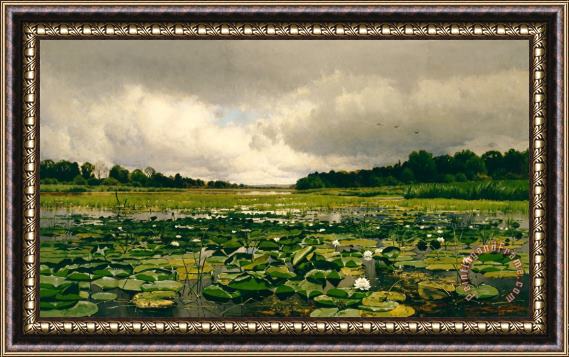 Charles Henry Eaton The Lily Pond Framed Painting