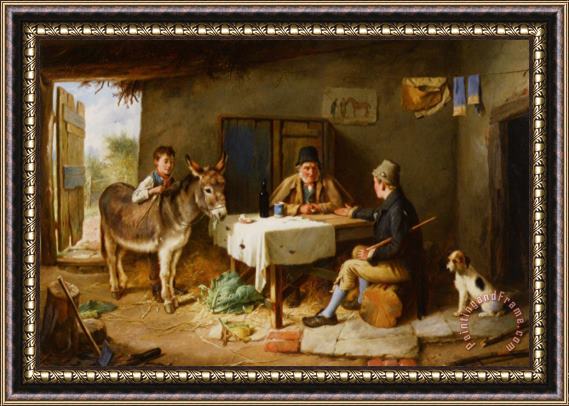 Charles Hunt The Sale of a Donkey Framed Painting