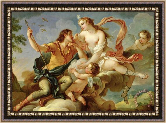 Charles Joseph Natoire Venus and Adonis Framed Painting