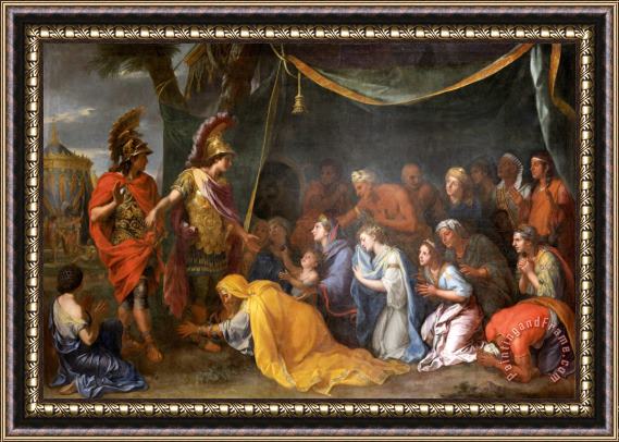Charles Le Brun Les Reines De Perse Aux Pieds D'alexandre Dit Aussi La Tente De Darius Framed Painting
