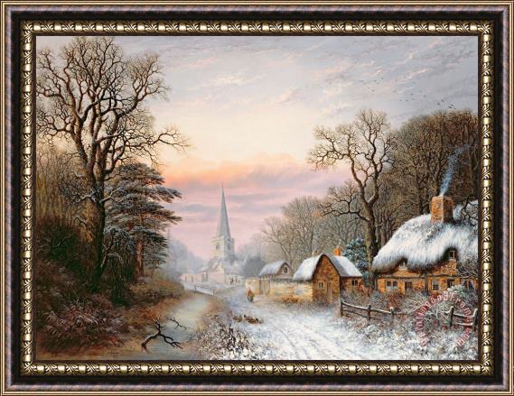 Charles Leaver Winter Landscape Framed Painting