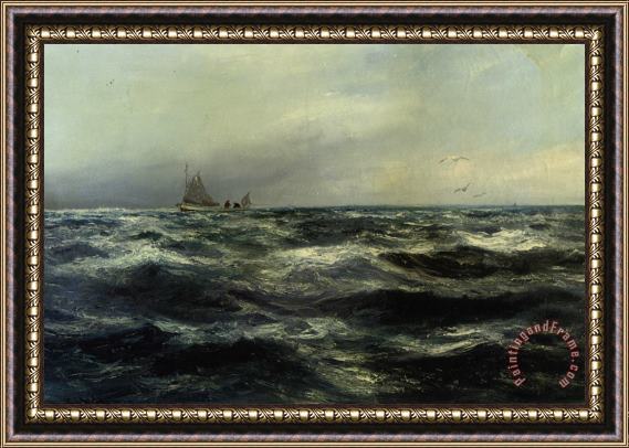 Charles Napier Hemy Cornish Sea And Working Boat Framed Print