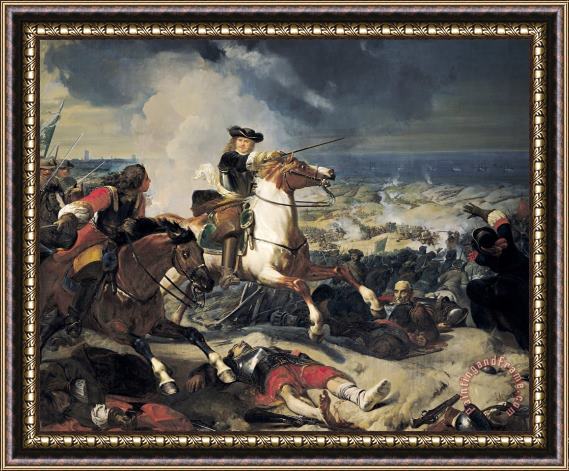 Charles Philippe Auguste de Lariviere Battle of The Dunes, 14th June 1658 Framed Painting