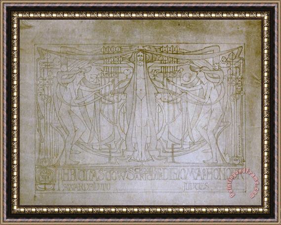 Charles Rennie Mackintosh Diploma of Honour Design Framed Print