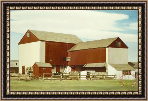 Charles Sheeler Bucks County Barn Framed Painting