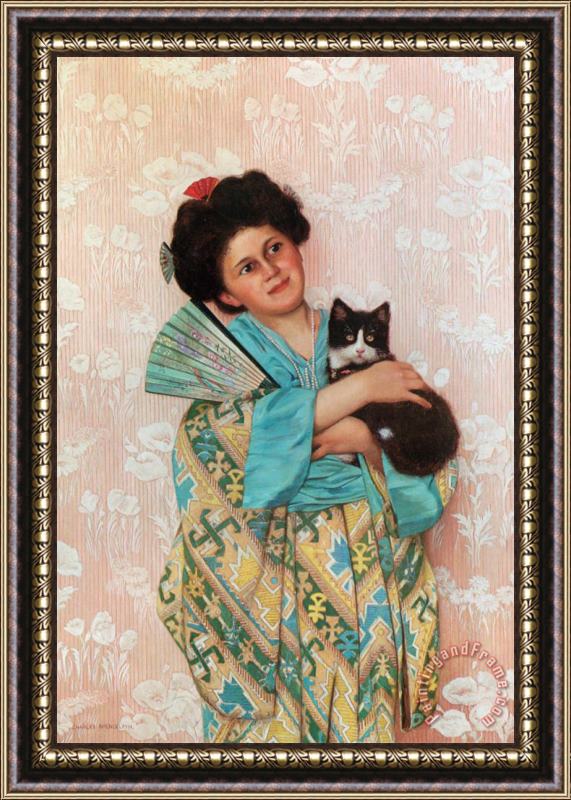 Charles Spencelayh A Japanese Beauty Framed Painting