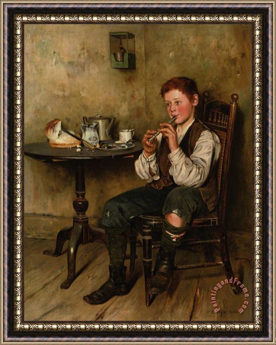 Charles Spencelayh The Penny Whistle Framed Print