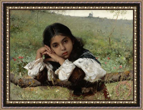 Charles Sprague Pearce Moments of Thoughtfulness Framed Print