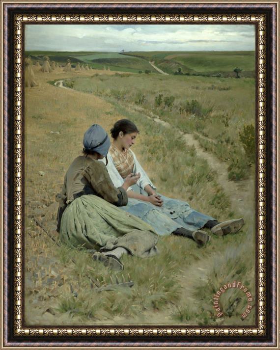 Charles Sprague Pearce Peines De Coeur (heartbreak) Framed Painting
