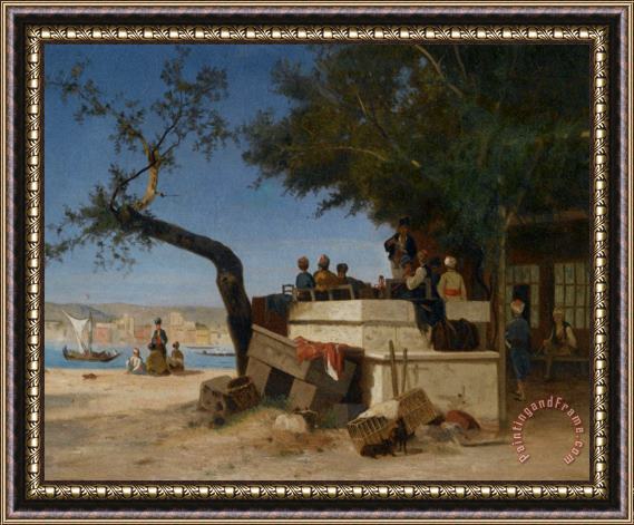 Charles Theodore Frere An Eastern Cafe Framed Painting