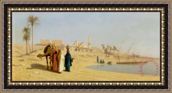 Charles Theodore Frere The Banks of The Nile Framed Painting