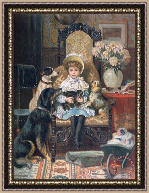 Charles Trevor Grand Doddy And Her Pets Framed Print
