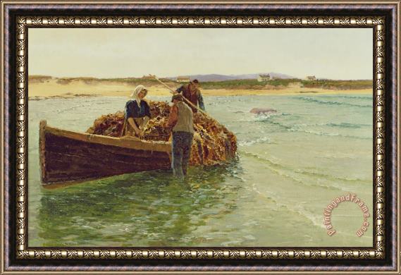 Charles William Bartlett Unloading Kelp Weed Framed Print