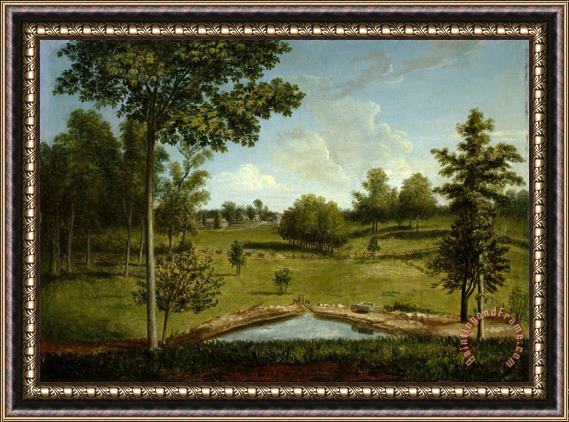 Charles Willson Peale Landscape Looking Toward Sellers Hall From Mill Bank Framed Print