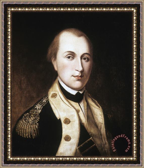 Charles Willson Peale Portrait of Marquis De Lafayette Framed Painting