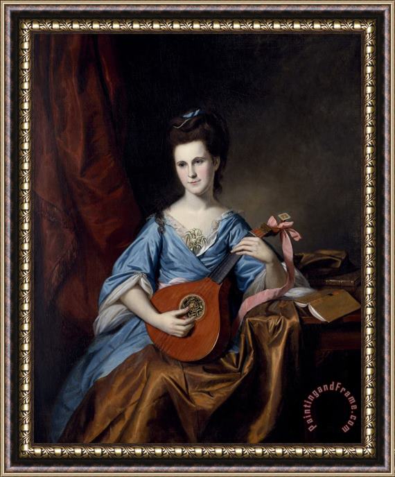 Charles Willson Peale Portrait of Mrs Benjamin Rush (julia Stockton) Framed Print