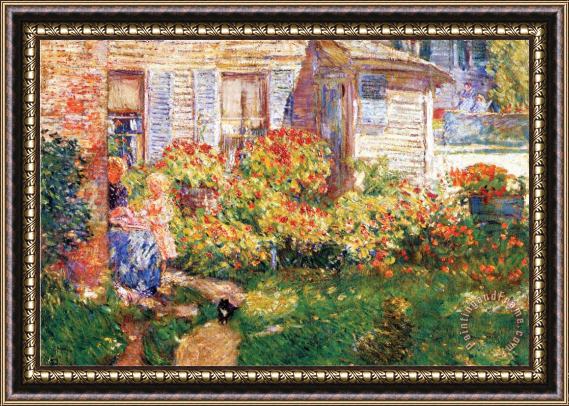 Childe Hassam A Fishing Hut in Gloucester Framed Painting