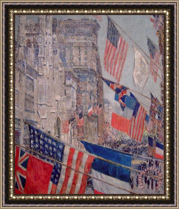 Childe Hassam Allies Day, May 1917 Framed Painting