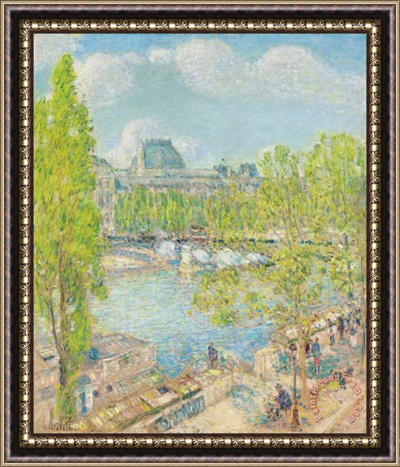 Childe Hassam April on the Quai Voltaire in Paris Framed Painting