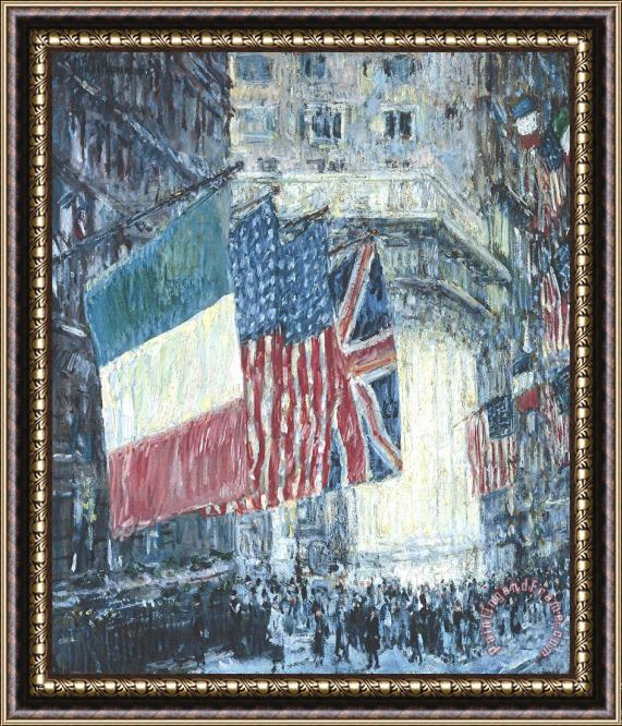 Childe Hassam Avenue of The Allies Framed Print