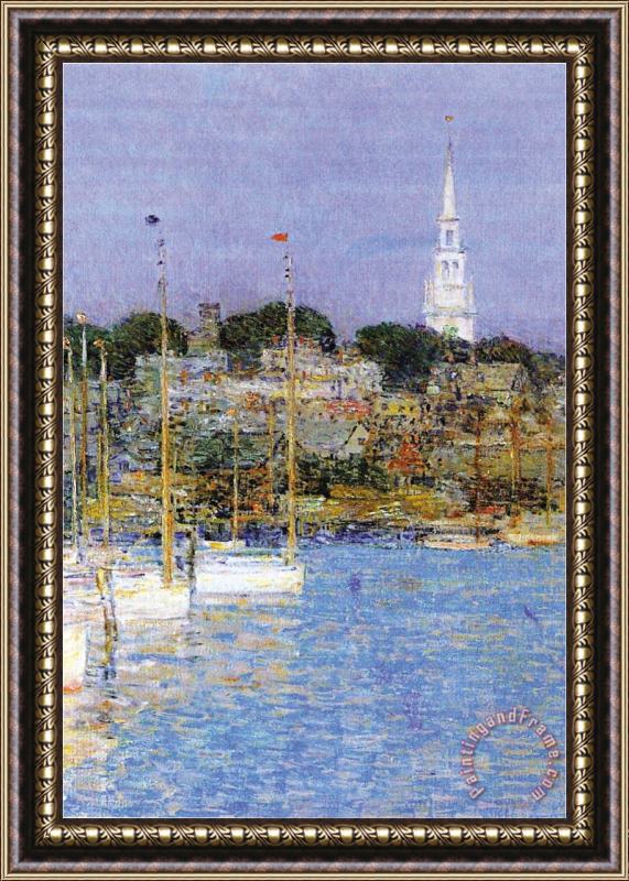 Childe Hassam Cat Boats Newport Framed Painting